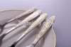 High quality stainless steel golden cutlery set