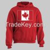 Canadian flag printed hoodie