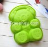 silicone bear cake molds with earphone