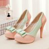 Cheapest Pumps Plus Size Fashion Sweetly Hit Color Bowknot Pumps Pink