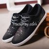 LEYO summer man shoes navy, black, light blue denim casual shoes classic slip-on sneaker