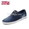 LEYO summer man shoes navy, black, light blue denim casual shoes classic slip-on sneaker