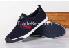 LEYO summer man shoes black or navy color block twill casual shoes fashion lace-up sneaker