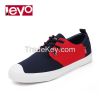 LEYO summer man shoes black or navy color block twill casual shoes fashion lace-up sneaker