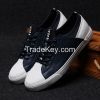 LEYO summer man shoes pu with elastic fabric casual shoes fashion lace-up sneaker