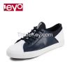 LEYO summer man shoes pu with elastic fabric casual shoes fashion lace-up sneaker