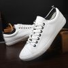 LEYO summer man shoes white black or navy color casual shoes fashion lace-up sneaker