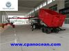 tractor crane , high box trailer with crane for wood chips, truck trailer with crane, crane trailer