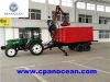 tractor crane , high box trailer with crane for wood chips, truck trailer with crane, crane trailer