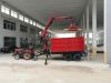 tipping trailer with crane for wood chips , grass, bales