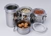 4Pcs Stainless Steel Airtight Kitchen Fresh Box / Storage Box / Canister Set Colorful Kitchen Canister Jar