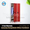 Red lateral 3 door office steel locker golf changing room locker