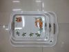 melamine try with decal fruit tray with handle