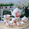 Floral Bone China Coffee Set 15pcs