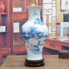 Blue and White Landscape Porcelain Vase