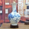 Blue and White Landscape Porcelain Vase