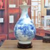 Blue and White Landscape Porcelain Vase