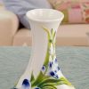 Embossed Orchids Porcelain Enamel Vase