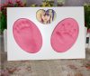  Children baby footprint and baby handprint photo frame