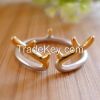 hot item!! Sterling Silver 925 Ring, double color, reindeer horn open ended ring, modern and fashion, quite good quality