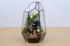 Micro landscape glass greenhouse, Small Terrarium Cube, Stained glass vase, glass decoration, candle holder, stained glass cube