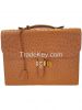 Ostrich Embossed Leather Satchel