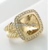 David Yurman 11mm gold Champagne Citrine Albion Ring