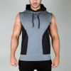 custom men's fashion sleeveless hoodies design