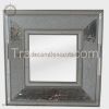 Decorative cracked mosaic wall mirror crackle mosaic frame mirror Silver broken glass wall mirror cullet  mirror