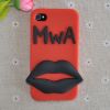 Red Lip Cell Phone Silicone Case For iPhone 4 4s