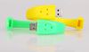 High quanlity print logo cheap custom silicone bracelet usb flash drive