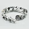 Sterling Silver Bold Curb Chain Bracelet for Men