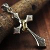 Men's Sterling Silver Lord's Prayer Cross Halo Pendant