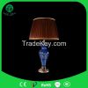 European style glass bedside table lamp standing desk lamp with LED