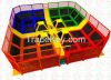 small trampoline park square shape trampoline with slam dunk