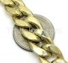 10k Yellow Gold Thick Reversible Two Tone Miami Chain 26 Inch 12.50mm