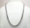 10K White Gold Solid Franco Link Chain 30-40 Inch 6mm