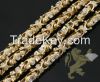 2.50CT 14K YELLOW GOLD "ROUND DIAMOND FANCY CHAIN