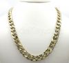 10k Yellow Gold Thick Reversible Two Tone Miami Chain 26 Inch 12.50mm