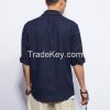 China wind, national cotton linen retro casual shirt slim