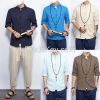 China wind, national cotton linen retro casual shirt slim