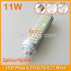11W LED Plug Lamp G23/G24/E27 Round Shape