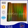 C-LLG hologram rainbow gold heat transfer film for fabric clothing