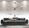orginal brand big Size Luxury Modern 3d Frameless Large Wall Clock Style Watches Hours DIY Room Home Decoration Mirror Surface