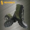Cow leather canvas military jungle boots outdoor boots for army