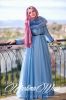 Muslima Wear Silver Blue French Chiffon Dress