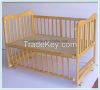 wood pine baby crib