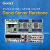 2U server barebone case chassis 4 nodes dual processors high density 24 HDDs Gooxi SY204-D24R/SY204-D24RF Xeon E5-2600