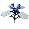 Manual 4 color 4 station t-shirt screen printing machines with carousel table