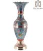 Brass Colorful Flower Vase Home Decor Metal Vases